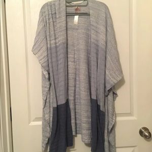 CHICOS Blue Poncho One Size